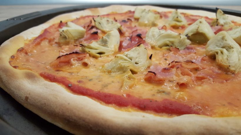 Sonkás articsóka pizza (artisonka pizza) recept